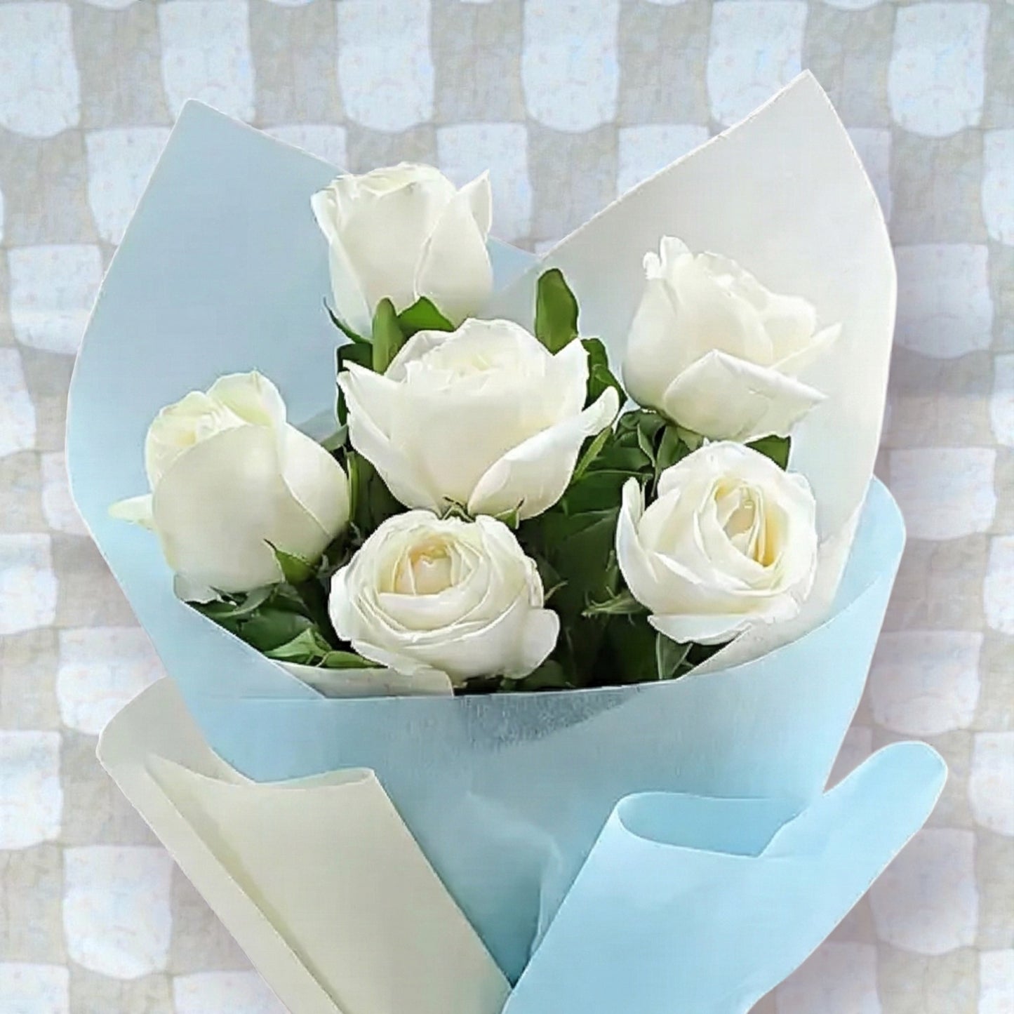 "Pure Serenity" White Rose Bouquet