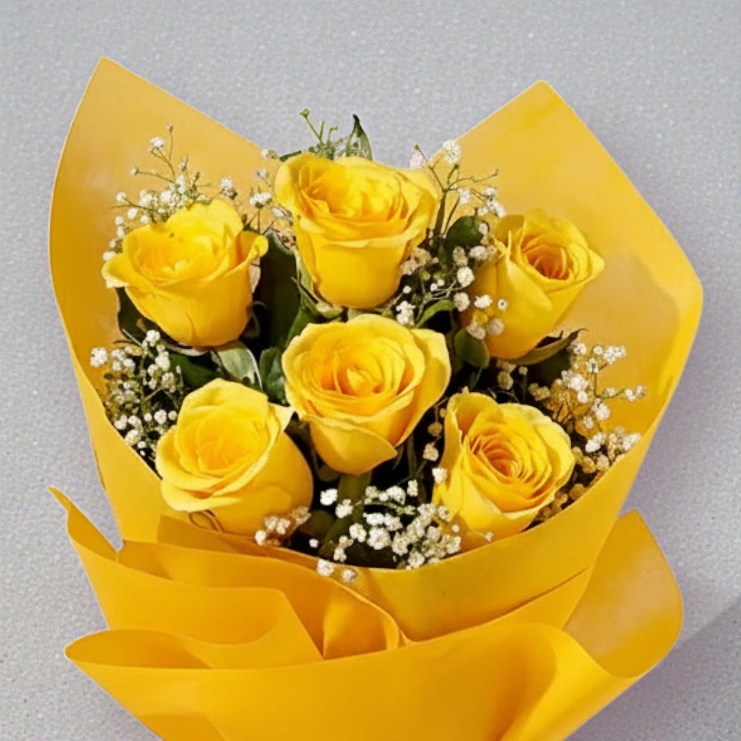 "Golden Sunshine" Yellow Rose Bouquet